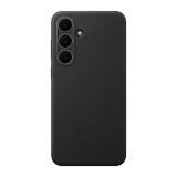 Samsung Galaxy S25 FE (SM-S731) műanyag telefonvédő (eco vegán bőr hátlap) fekete