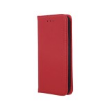 Samsung Galaxy S25 FE SM-S731, Oldalra nyíló tok, valódi bőrtok, stand, Smart Pro, piros