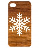 Samsung Galaxy S4 i9500, TPU szilikon tok, hópehely mintás, barna