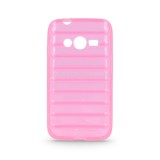 Samsung Galaxy S5 SM-G900, TPU szilikon tok, 3D csíkos minta, rózsaszín (37547) - Telefontok