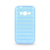 Samsung Galaxy S5 SM-G900, TPU szilikon tok, 3D csíkos minta, világoskék