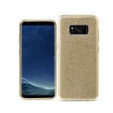 Samsung Galaxy S8 Plus szilikon tok, szilikon tok, hátlaptok, telefon tok, csillámos, arany, Remax RM-1642 Glitter