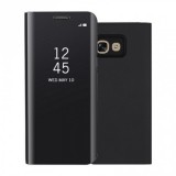 Samsung Galaxy S9 Plus SM-G965, Oldalra nyíló tok, hívás mutatóval, Smart View Cover, fekete (utángyártott) (RS75120) - Telefontok