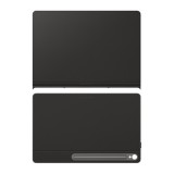 Samsung Galaxy Tab S10 FE Plus  (SM-X626) tok álló, bőr hatású (flip, trifold, mágneses, ceruza tartó) fekete