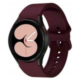 Samsung Galaxy Watch 4 / 5 / 5 Pro / 6 / 7 / FE (40 / 44 / 45mm) / Watch 4 Classic / 6 Classic (42 / 43 / 46mm), szilikon pótszíj, állítható, TP IconBand, bordó