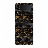 Samsung Galaxy Z Flip 3 - Fekete-arany márvány fólia