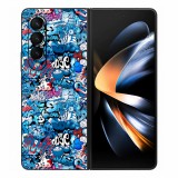 Samsung Galaxy Z Fold 3 - Kék graffiti mintás hátlap fólia