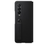 Samsung Galaxy Z Fold3 5G Leather Flip Cover, gyári bőr flip tok, fekete, EF-FF926