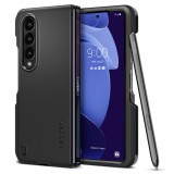 Samsung Galaxy Z Fold4 5G SM-F936B, Műanyag hátlap védőtok, Ceruza tartó, Spigen Thin Fit Pen - "P", fekete (123761) - Telefontok