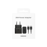 Samsung GaN Super Fast Charger EP-T2510XBEGEU USB Typ C kábelle 3A 25W fekete (dobozos)