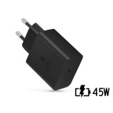 Samsung gyári USB hálózati töltő adapter TypeC bemenet 45W EPTA845XBEG PD.3.0 Super Fast Charging 2.0 fekete ECO csom