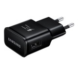 SAMSUNG hálózati töltő USB aljzat (15W, EP-TA200, gyorstöltő) FEKETE