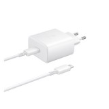 Samsung hálózati töltő (USB-C, 45W, C-C kábel 1,8 m, fehér)