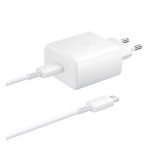 Samsung hálózati töltő (USB-C aljzat, 45W, 1 m USB-C kábellel, fehér)