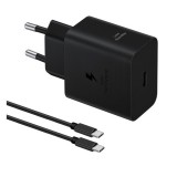 Samsung hálózati töltő (USB-C aljzat, C-C kábel, 1.8 m , 45W, fekete)