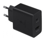 Samsung hálózati töltő USB+Type-C aljzat (35W, PD gyorstöltő 3.0) FEKETE