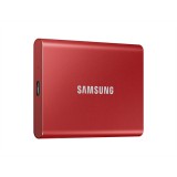 SAMSUNG Hordozható SSD T7 USB 3.2 500GB (Piros)