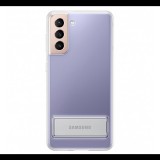 SAMSUNG műanyag telefonvédő (dupla rétegű, gumírozott, asztali tartó funkció) ÁTLÁTSZÓ [Samsung Galaxy S21 (SM-G991) 5G] (EF-JG991CTEG) - Telefontok