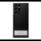 SAMSUNG műanyag telefonvédő (dupla rétegű, gumírozott, asztali tartó funkció) ÁTLÁTSZÓ [Samsung Galaxy S21 Ultra (SM-G998) 5G] (EF-JG998CTEG) - Telefontok