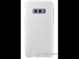 Samsung műanyag tok Samsung Galaxy S10e (SM-G970) készülékhez, fehér, valódi bőr hátlap