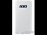 Samsung műanyag tok Samsung Galaxy S10e (SM-G970) készülékhez, fehér, valódi bőr hátlap