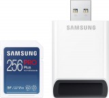 Samsung PRO PLUS (2021) SDXC 256GB CLASS 10 UHS-I U3 V30 160/120 MB/S + USB 3.0 MEMÓRIAKÁRTYA OLVASÓ