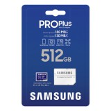 SAMSUNG PRO PLUS 512GB microSD + adapter CL10 UHS-I U3 (180/130 MB/s)