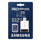 Samsung Pro Ultimate 512GB SDXC CL10 UHS-I U1 + USB adapter (200/130 MB/s)