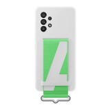 SAMSUNG Samsung Galaxy A53 (SM-A536) szilikon telefonvédő (matt, beépített szíj) fehér
