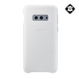SAMSUNG Samsung Galaxy S10e (SM-G970) műanyag telefonvédő (valódi bőr hátlap) fehér