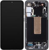 Samsung SM-S916 Galaxy S23 Plus szürke gyári LCD kijelző érintővel és kerettel