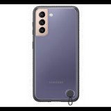 SAMSUNG szilikon telefonvédő (átlátszó hátlap, ütésálló keret) FEKETE [Samsung Galaxy S21 (SM-G991) 5G] (EF-GG991CBEG) - Telefontok