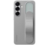 SAMSUNG szilikon telefonvédő (matt, beépített szíj, kitámasztó) VILÁGOSSZÜRKE Samsung Galaxy S25 Plus (SM-S936)