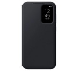 SAMSUNG tok álló (aktív FLIP, oldalra nyíló, átlátszó előlap) FEKETE Samsung Galaxy S23 FE (SM-S711)