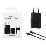 Samsung Travel Charger 15W EP-T1510X with Type-C to Type-C cable (1m) Black EU (EP-T1510XBEGEU)