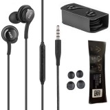 Samsung vezetékes fülhallgató, stereo headset, 3.5 mm jack csatlakozóval, fekete, hangerőszabályzós, gyári, AKG EO-IG955