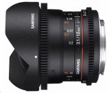Samyang 12mm T3.1 VDSLR Sony E SLR Széles látószögű halszem lencse Fekete