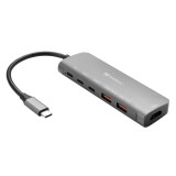 SANDBERG 136-65 USB-C Dock HDMI + 2xUSB-A + 2xUSB-C + PD100W
