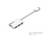 Sandberg 4 port USB 3.0 Pocket Hub, ezüst