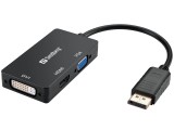 Sandberg Adapter DP>HDMI+DVI+VGA Black 509-11