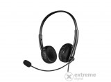 Sandberg Fejhallgató - 2in1 Office Headset Jack+USB (mikrofon; USB+Jack; hangerő szabályzó; 1,5m kábel; fekete)