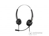 Sandberg Fejhallgató - USB Office Headset Pro Stereo (USB; mikrofon; hangerő szabályzó; 2,1m kábel; fekete)