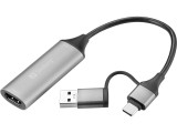 Sandberg HDMI Capture Link to USB-C/A Grey 136-70