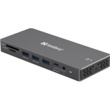 Sandberg Notebook Dokkoló - USB-C 13in1 DockingStation Pro