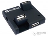 Sandberg USB 4 portos Hub, fekete