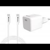 Sandberg USB-C 20W hálózati töltő és USB-C - USB-C kábellel fehér (441-58) (441-58)