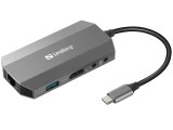 Sandberg USB-C 6 in1 Travel Dock Gray 136-33