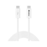 Sandberg USB-C apa - USB-C apa 4.0 Adat- és töltőkábel 240W 2m - Fehér (136-57)