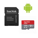 Sandisk 128GB microSDXC Ultra Class 10 UHS-I A1 (Android) + adapterrel 00215422