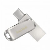 Sandisk 256GB Ultra Dual Drive Luxe USB Type-C Flash Drive Silver 00186465